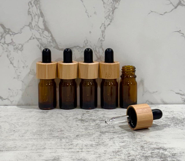 Amber Essential Oil Bottles (Pack of 5)