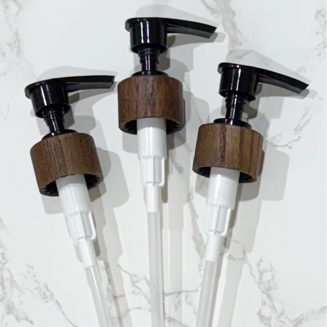 24-410 Ash Wood and Black Pumps ~ Pack of 3